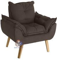 Poltrona/Cadeira Decorativa Opala com pés quadrados SMF DECOR