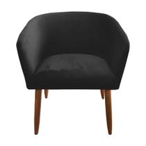 Poltrona Cadeira Decorativa Para Recepção Escritório Salão Beleza Sala Espera Estar Jantar Alice - Sued Preto Poltrona Cadeira Decorativa Para Recepção Escritório Salão Beleza Sala Espera Estar Jantar Alice - Sued Preto