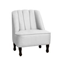 Poltrona Cadeira Decorativa Para Sala de Estar e Quarto Teles Suede Branco - Maitê Moda Casa