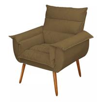 Poltrona Cadeira Decorativa Pés Palito Reforçada