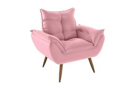 Poltrona Cadeira Decorativa Pés Palito Tóquio rosa Matrix