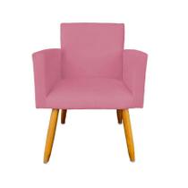 Poltrona Cadeira Decorativa Rosê Manicure Estudo Decoração