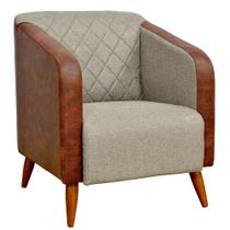 Poltrona Cadeira Decorativa Sala Estar Silmara Luxo Linho Compose - Montanaris Decor Poltrona Cadeira Decorativa Sala Estar Silmara Luxo Linho Compose - Montanaris Decor