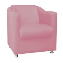 Poltrona Cadeira Decorativa Tilla Para Sala de Estar Recepção Escritório Suede Rosa Bebê - KDAcanto Móveis