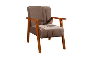 Poltrona Cadeira Decorativa Verona Reforçada Veludo Castor Direto da Fábrica