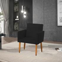 Poltrona Cadeira Decorativas Nina Escritório Sala De Estar Recepção Esteticista Salão Beleza Suede Pés Palito Máxima Qualidade - Mr Deluxe