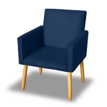 Poltrona Cadeira Decorativas Nina Escritório Sala De Estar Recepção Esteticista Salão Beleza Suede Pés Palito Máxima Qualidade - Mr Deluxe