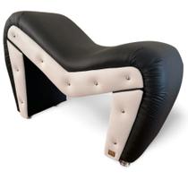 Poltrona Cadeira Do Papai Mamãe Quarto Preta e Branca Desire