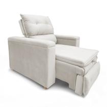 Poltrona Cadeira do Papai Reclinável Retrátil Onix Suede Bege - Loja Sheep Poltrona Cadeira do Papai Reclinável Retrátil Onix Suede Bege - Loja Sheep