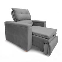 Poltrona Cadeira do Papai Reclinável Retrátil Onix Suede Cinza - Loja Sheep Poltrona Cadeira do Papai Reclinável Retrátil Onix Suede Cinza - Loja Sheep