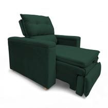 Poltrona Cadeira do Papai Reclinável Retrátil Onix Veludo Verde - Loja Sheep Poltrona Cadeira do Papai Reclinável Retrátil Onix Veludo Verde - Loja Sheep