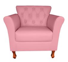 Poltrona Cadeira Estofada Maite Para Recepção Suede - Sv Decor