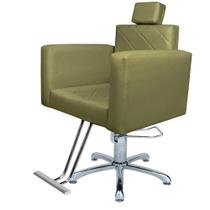 Poltrona Cadeira Hidráulica Evidence Fixa Para Salão Verde Oliva