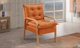 Poltrona cadeira Lizza decoração sala de estar quarto escritório Terracota