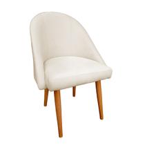 Poltrona Cadeira Lua Star Decorativa Veludo Bege