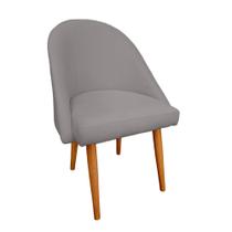 Poltrona Cadeira Lua Star Decorativa Veludo Cinza