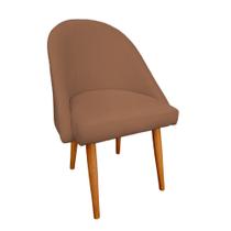 Poltrona Cadeira Lua Star Decorativa Veludo Marrom