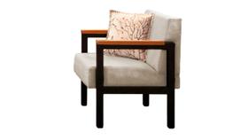 Poltrona Cadeira Minas - Tecido Bege Areia