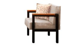 Poltrona Cadeira Minas - Tecido Cinza Claro