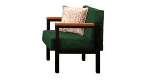 Poltrona Cadeira Minas - Tecido Verde Folha