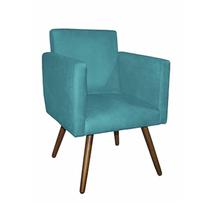 Poltrona Cadeira Nina Decoração Suede Turqueza