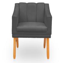 Poltrona Cadeira para Sala Confortável e Moderna Mila Suede