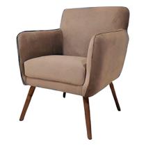 Poltrona Cadeira Para Sala Lorena Com Apoio de Braço em Tecido Veludo Várias Cores - Sentô