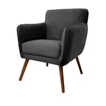 Poltrona Cadeira Para Sala Maverick Com Apoio de Braço em Tecido Veludo Várias Cores Sentô