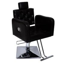 Poltrona Cadeira Para Salão Hidráulica Tokyo Reclinável Base Quadrada Preto croco Poltrona Cadeira Para Salão Hidráulica Tokyo Reclinável Base Quadrada Preto croco