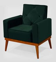 Poltrona Cadeira Quarto Feminina Verde Veludo Design Moderna Luxo Salão Beleza Clínica Sala