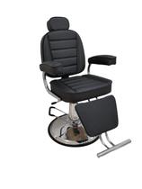 Poltrona Cadeira Reclinável De Barbeiro Com Base Preto Acetinado - BM Moveis