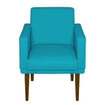 Poltrona Cadeira Resistente Reforçada Confortável Para Salas Espera Clinicas Recepção Nina Glamour
