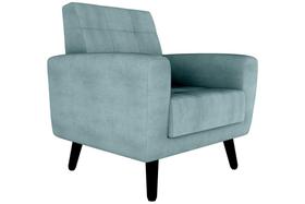 Poltrona Cadeira Sala Decorativa Recepção Livia Matrix Azul