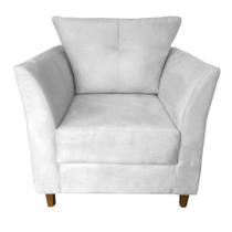 Poltrona Cadeira Sofá Decorativa Isis Sala Estar Salão Beleza Branco - Dl Decor