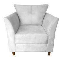 Poltrona Cadeira Sofá Decorativa Isis Sala Estar Salão Beleza Corano Branco - Dl Decor