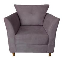 Poltrona Cadeira Sofá Decorativa Isis Sala Estar Salão Beleza Suede Rosê - Dl Decor