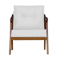 Poltrona Cadeira Vitoria Base Reforçada - material sintético Branco