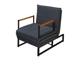Poltrona Cama 3 Em 1 Reclinável Versati Puff Retrátil Chaise Moderno Industrial Premium NE Loja
