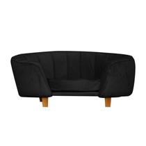 Poltrona Cama Caminha Pet Laddi Veludo Preto Dvinn