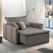 Poltrona Cama em Madeira Eucalipto 110 cm Detroid Yescasa Veludo Poltrona Cama em Madeira Eucalipto 110 cm Detroid Yescasa Veludo