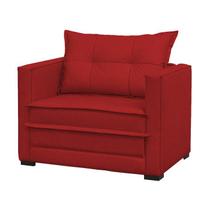 Poltrona Cama Londres Suede Vermelho D'monegatto