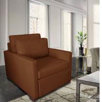 Poltrona Cama Meca_MA que se Transforma em Sofá Cama Solteiro Resistente e Confortável em Sarja Algodão 7067