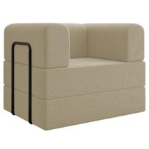 Poltrona Cama Modular 90 cm Monaco Linho VConcept