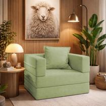 Poltrona Cama Modular Mold Boucle Verde - Loja Sheep