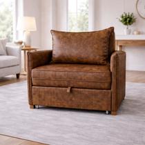 Poltrona Cama Mônica material sintético Modena Decorativa Confortável Moderna Sala Quarto Recepção