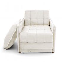 Poltrona Cama Reclinável Retrátil Viena Boucle Bege - Loja Sheep