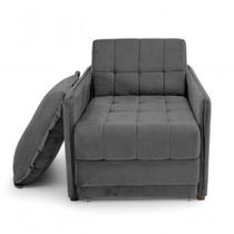 Poltrona Cama Reclinável Retrátil Viena Boucle Grafite - Loja Sheep