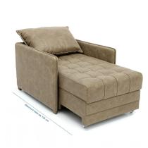 Poltrona Cama Reclinável Retrátil Viena material sintético Castor - Loja Sheep