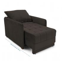 Poltrona Cama Reclinável Retrátil Viena Veludo Marrom - Loja Sheep Poltrona Cama Reclinável Retrátil Viena Veludo Marrom - Loja Sheep