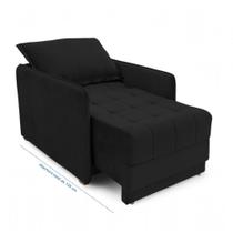 Poltrona Cama Reclinável Retrátil Viena Veludo Preto - Loja Sheep Poltrona Cama Reclinável Retrátil Viena Veludo Preto - Loja Sheep